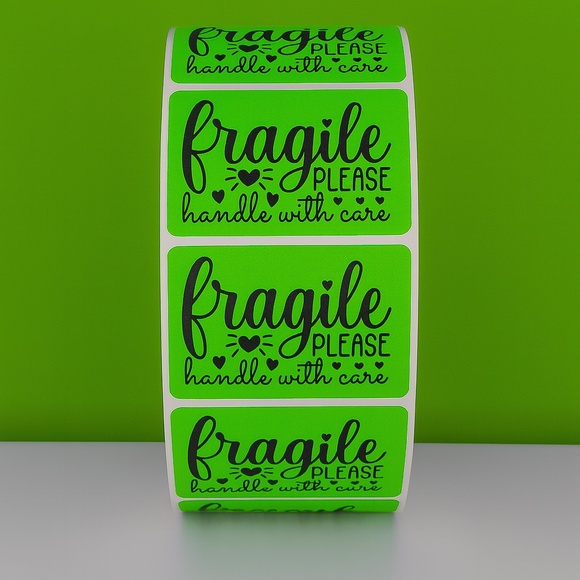 Fragile Handle With Care Stickers Shipping Labels for Packages, Mailing,Packing - Picture 3 of 11